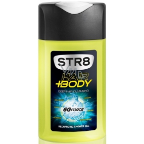 Str8 6G Force sprchový gel na tělo a vlasy pro muže 250 ml