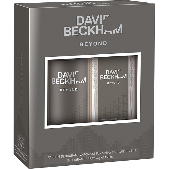David Beckham Beyond parfémovaný deodorant sklo pro muže 75 ml + deodorant sprej 150 ml, kosmetická sada