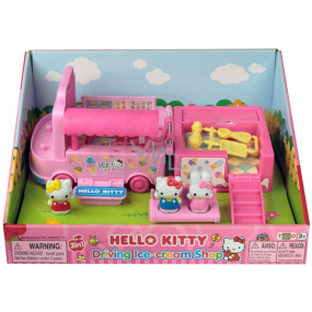 Hello Kitty Pojízdná cukrárna hrací sada s figurkami 3 kusy, doporučený věk 3+