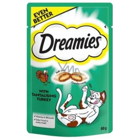 Dreamies Cat s krůtou doplňkové krmivo pro kočky 60 g