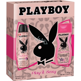 Playboy Play It Sexy deodorant sprej pro ženy 150 ml + sprchový gel 250 ml, kosmetická sada 2016