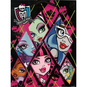 Ditipo Dárková papírová taška 18 x 10 x 22,7 cm Disney Monster Hight černo-růžová