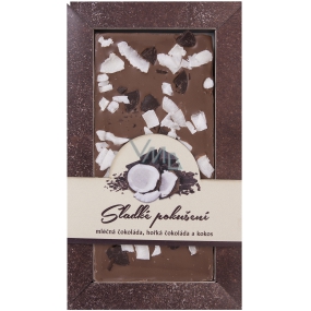 Bohemia Gifts Mléčná hořká čokoláda Sladké pokušení Kokos ručně vyráběná 80 g