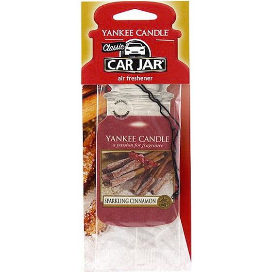 Yankee Candle Sparkling Cinnamon - Třpytivá skořice Classic vonná visačka do auta papírová 12 g
