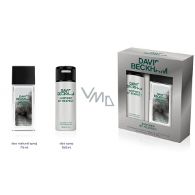 David Beckham Inspired by Respect parfémovaný deodorant sklo pro muže 75 ml + deodorant sprej 150 ml, kosmetická sada