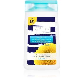 Ryor Sun Care SPF 15 voděodolné s kyselinou hyaluronovou mléko na opalování 200 ml