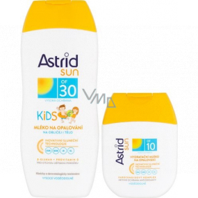 Astrid Sun Kids OF30 mléko na opalování 200 ml + Sun OF10 hydratační mléko na opalování 80 ml, duopack