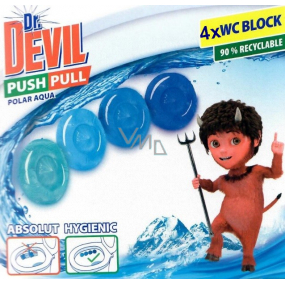 Dr. Devil Polar Aqua Push Pull WC blok bez košíku 4 x 20 g