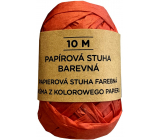 Albi Raffia přírodní papírová stuha Červená 10 m