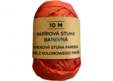 Albi Raffia přírodní papírová stuha Červená 10 m