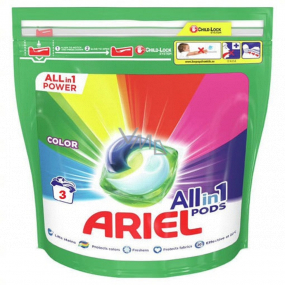 Ariel All-in-1 Pods Color gelové kapsle na barevné prádlo 3 kusy 71,4 g