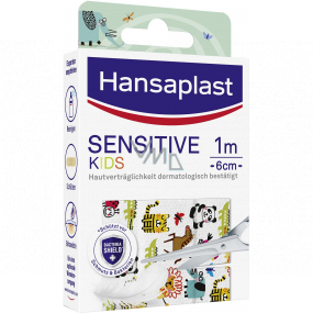 Hansaplast Sensitive Kids Zvířátka náplast s dětským motivem 1 m x 6 cm