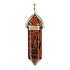 Obsidian mahagon kyvadlo šestihran přívěsek přírodní kámen 41 x 13 mm, kámen záchrany