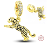 Charm Sterlingové stříbro 925 Leopard, přívěsek na náramek zvíře