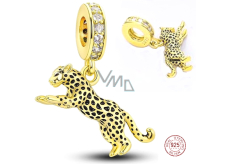 Charm Sterlingové stříbro 925 Leopard, přívěsek na náramek zvíře