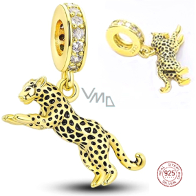 Charm Sterlingové stříbro 925 Leopard, přívěsek na náramek zvíře