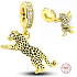 Charm Sterlingové stříbro 925 Leopard, přívěsek na náramek zvíře