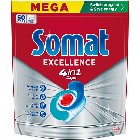 Somat tablety do myčky Excellence 4v1 50 ks