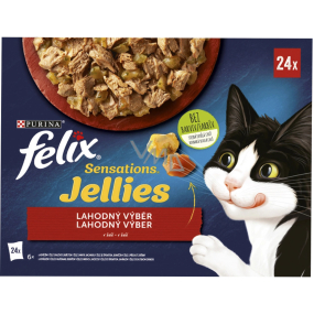 Felix Sensations Jellies kapsičky pro kočky v želé 24 x 85 g 