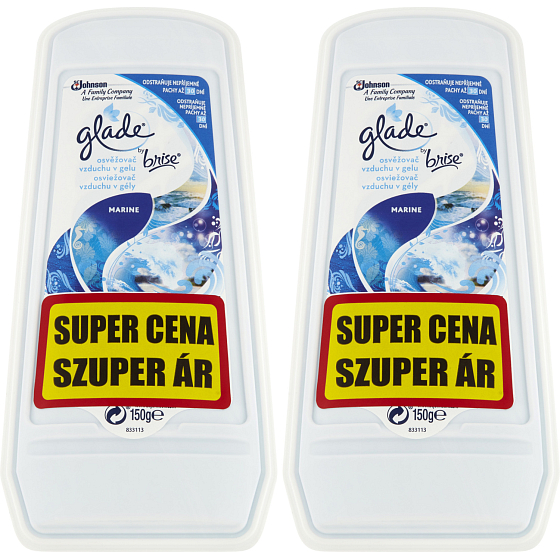 Glade osvěžovač vzduchu Gel Pure Clean Marine duo pack 2× 150 g