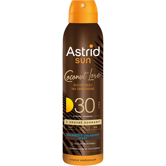 Astrid Sun Coconut Love suchý olej na opalování OF30 150 ml
