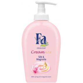 Fa Cream & Oil Silk & Magnolia tekuté mýdlo s dávkovačem 300 ml