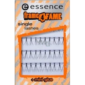 Essence Frame for Fame Umělé nalepovací trsy 03 Single Lashes 40 kusů trsů + mini lepidlo 1 ml