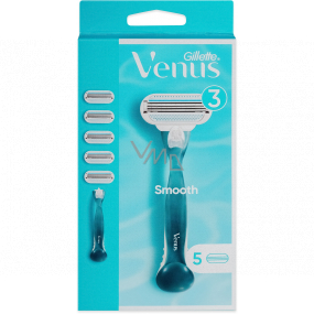 Gillette Venus Smooth holicí strojek + náhradní hlavice 5 kusů pro ženy