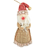 Santa z juty na zavěšení 13 cm