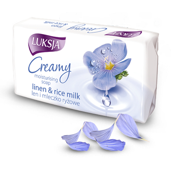 Luksja Creamy Linen & Rice milk - len a rýžové mléko toaletní mýdlo 90 g