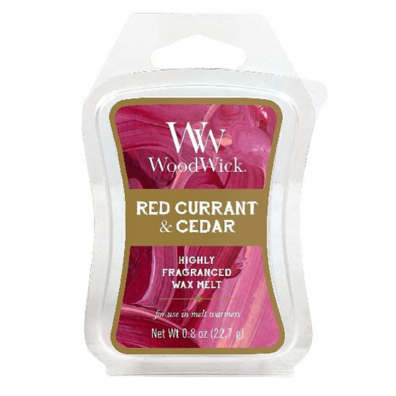 WoodWick Red Currant & Cedar - Červený rybíz a cedr Artisan vonný vosk do aromalampy 22.7 g