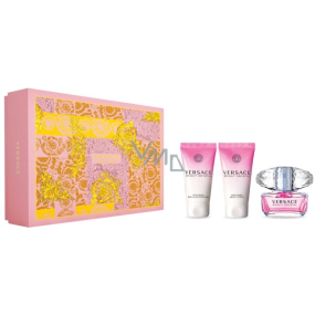 Versace Bright Crystal toaletní voda pro ženy 50 ml + tělové mléko 50 ml + sprchový gel 50 ml, dárková sada