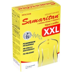 Samaritan Citrus Šumivý nápoj v prášku pro sportovce, proti pálení žáhy, kocovině XXL 24 x 5 g kusů