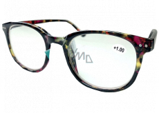 Berkeley Čtecí dioptrické brýle +1 plast mourovaté fialovo-hnědé 1 kus MC2198