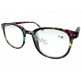 Berkeley Čtecí dioptrické brýle +1 plast mourovaté fialovo-hnědé 1 kus MC2198
