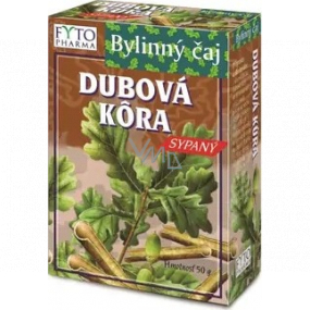 Fytopharma Dubová kůra sypaný bylinný čaj ke zvlhčení sliznic a zlepšení vzhledu pokožky 50 g