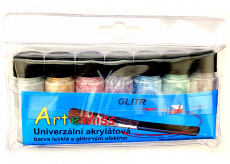 Art e Miss Univerzální akrylátová barva glitrová 7 x 12 g