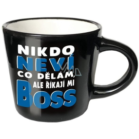 Nekupto Mini hrníček Nikdo neví co dělám, ale říkají mi Boss 100 ml