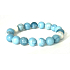 Larimar náramek elastický přírodní kámen, kulička 9 - 10 mm / 16 - 17 cm, klid - mír - vyrovnanost