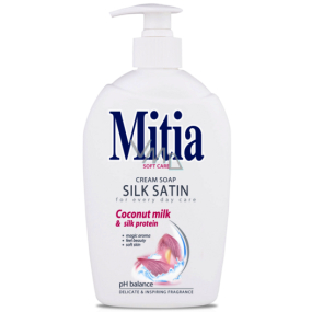 Mitia Silk Satin s kokosovým mlékem tekuté mýdlo dávkovač 500 ml