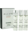 Chanel Allure Homme Sport toaletní voda náplně 3 x 20 ml