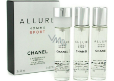 Chanel Allure Homme Sport toaletní voda náplně 3 x 20 ml