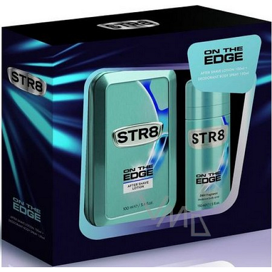 Str8 On The Edge voda po holení 100 ml + deodorant sprej 150 ml, kosmetická sada