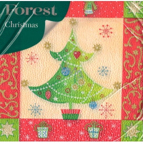 Forest Papírové ubrousky 1 vrstvé 33 x 33 cm 20 kusů Vánoční Vánoční stromeček