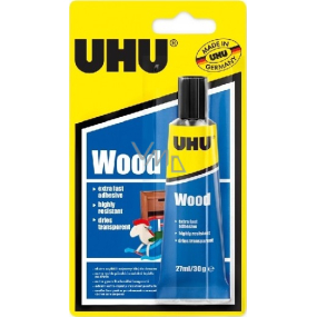 Uhu Wood Rychleschnoucí lepidlo na dřevo s vysokou pevností pro venkovní použití 27 ml