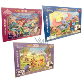 Disney Maxi Puzzle a omalovánky pro děti 2v1 různé motivy 35 dílků, doporučený věk 3+