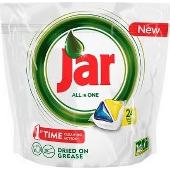 Jar All in One Lemon kapsle do myčky nádobí 24 kusů