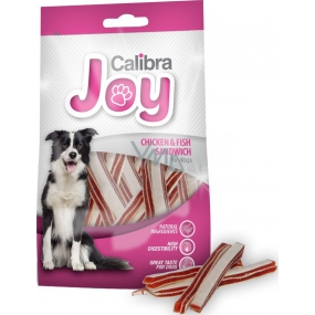 Calibra Joy Kuřecí & rybí maso sandwich doplňkové krmivo pro psy 80 g