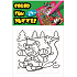 Omalovánky skládací vánoční motiv Medvěd na lyžích 25 dílků 18 x 12 cm