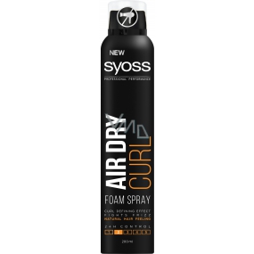 Syoss Air Dry Curl 24 silná fixace pěna pro kudrnaté vlasy sprej 200 ml